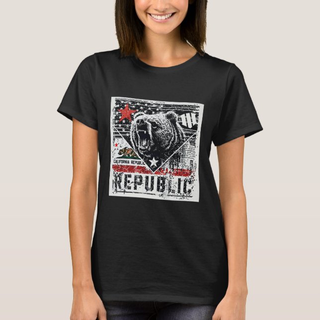 Cali Grizzly Grit – Graphic Tee Premium  (Front)