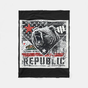 Cali Grizzly Grit – Graphic Tee Premium Fleece Blanket
