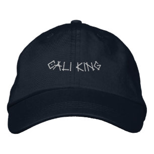 CALI KING Royalty Inspired Headwear Navy Colour Embroidered Hat