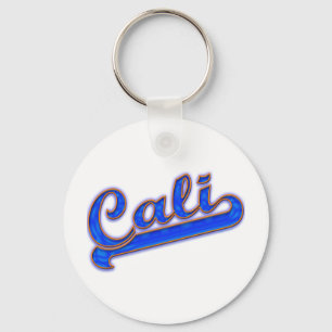 Cali Logo Blue Wave Keychain