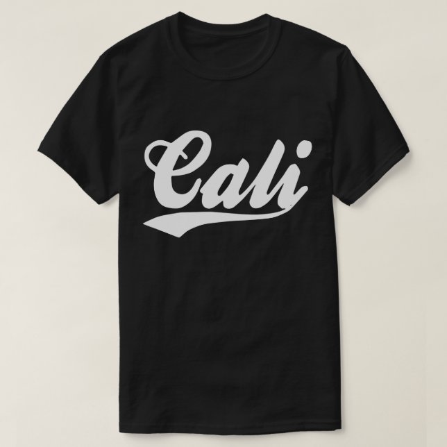 CALI LOGO IN WHITE T-Shirt (Design Front)