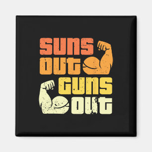 Cali Style Bodybuilding Sun's Out Guns Out Biceps  Magnet