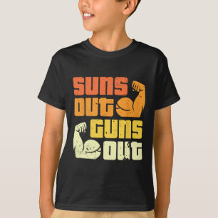 Cali Style Bodybuilding Sun's Out Guns Out Biceps T-Shirt