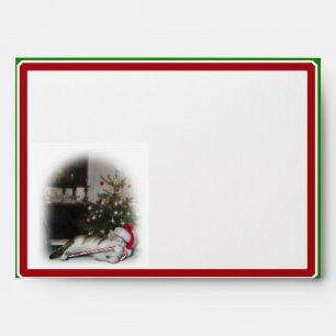 Cali, the Candy Cane Kitty Envelopes