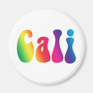 Cali Tie-Dye California Hippie Logo Magnet