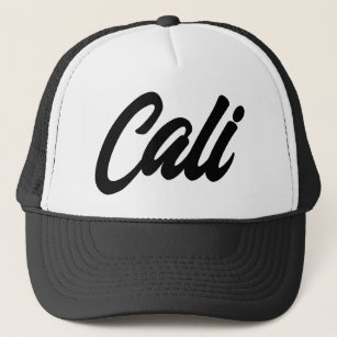 Cali trucker hat - California script typography