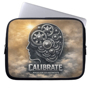 CalibrateMind –Abstract Encouraging Power Mindset Laptop Sleeve