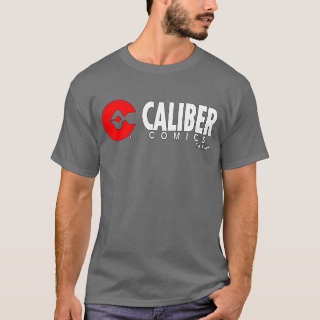 Calibre Comics logo grey t-shirt (Front)