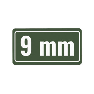 Calibre Organization Labels 9 mm