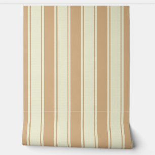 Calico and cream ticking wallpaper