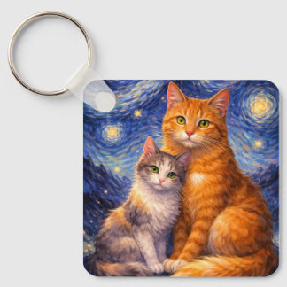 Calico and Tabby Keychain! Customize Back Keychain