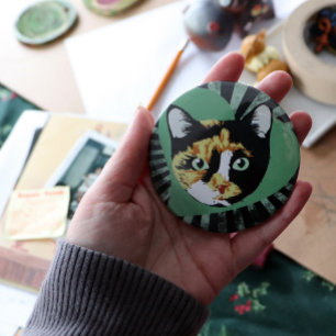 Calico Cat 2 Inch Round Button