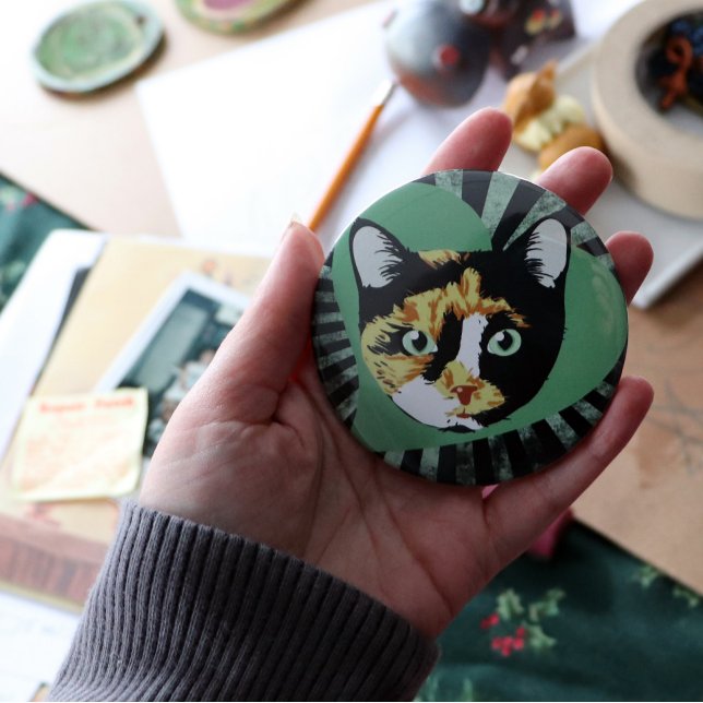 Calico Cat 2 Inch Round Button (Creator Uploaded)