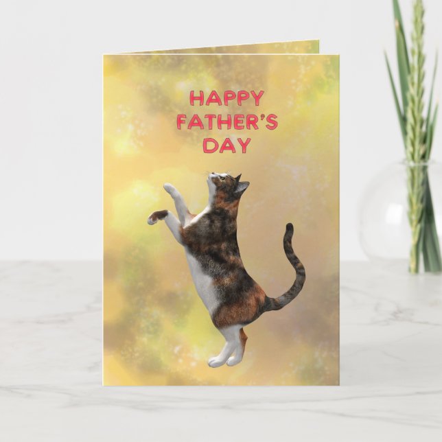 Calico cat and Father's day Card (Front)