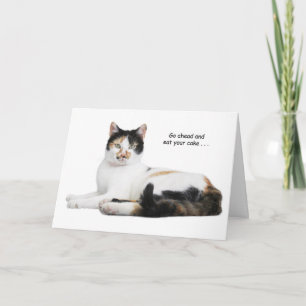 Calico Cat Birthday Card