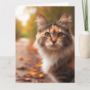 CALICO CAT BIRTHDAY GREETING CARD