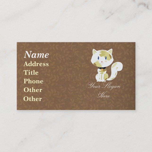 Calico cat business Card (Front)