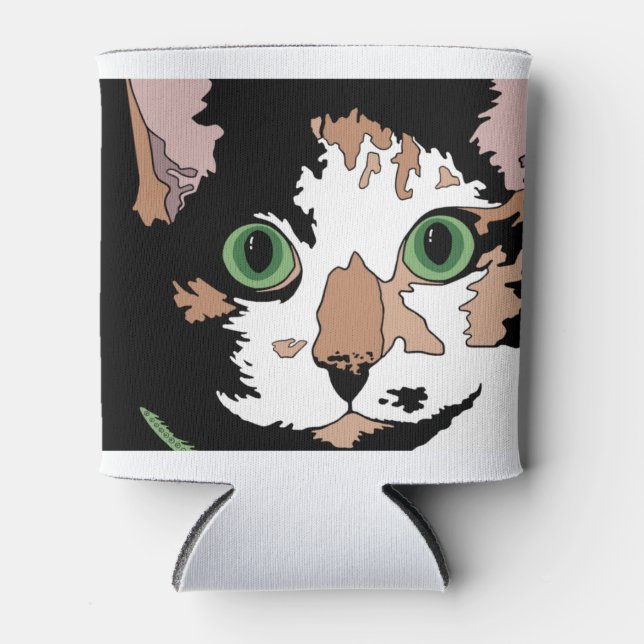 Calico Cat     Can Cooler (Front)