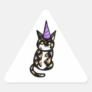 Calico Cat Celebration Sticker