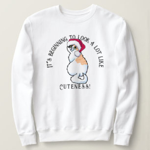Calico Cat Christmas KiniArt Sweatshirt