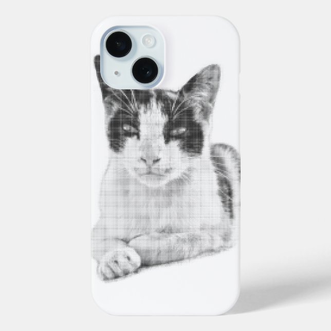 Calico Cat Comic Halftone Case-Mate iPhone Case (Back)