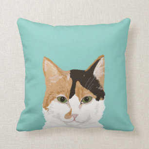 Calico Cat - Customizable cat gifts home decor pet Throw Pillow