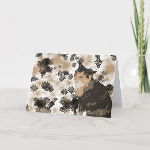 Calico Cat Design Blank Greeting Cards