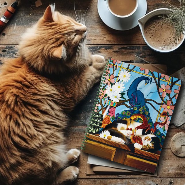Calico Cat Dragon Red Notebook (Creator Uploaded)