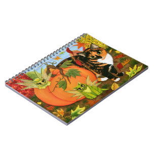 Calico Cat Fairy Cats Fall Autumn Notebook