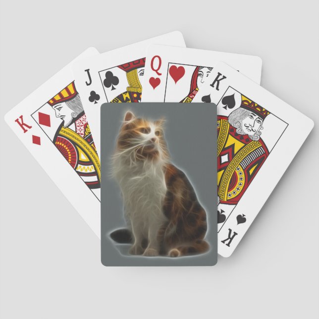 Calico Cat Fractal Playing Cards (Back)