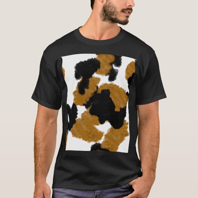 Calico Cat Fur Print T-Shirt (Front)