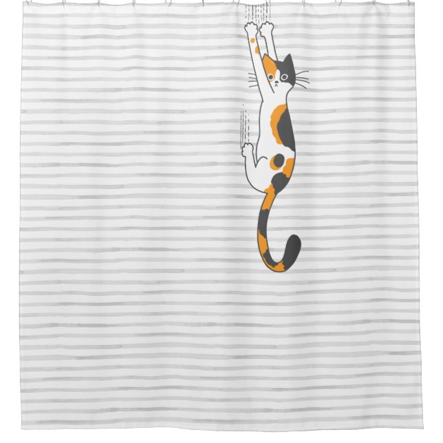 Calico Cat Hanging On | Funny Cat Lover's (Front)