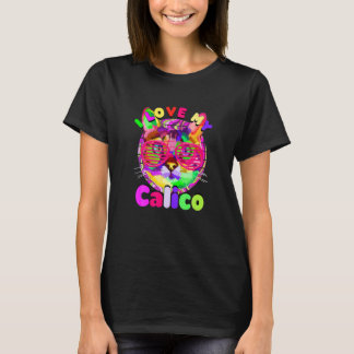 Calico Cat  Mikeneko Ricolor Cat Kitten Mom And Da T-Shirt