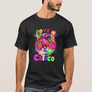 Calico Cat Mikeneko Ricolor Cat Kitten Mom And Da T-Shirt