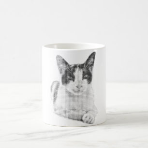 Calico Cat Minimal Halftone Magic Mug
