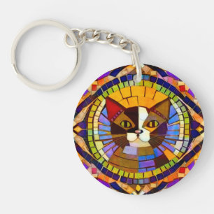 Calico Cat Mosaic - moderne & coloré - propre text