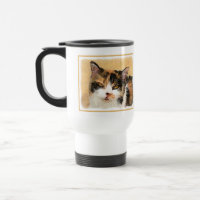 Calico Cat Painting - Cute Original Cat Art
