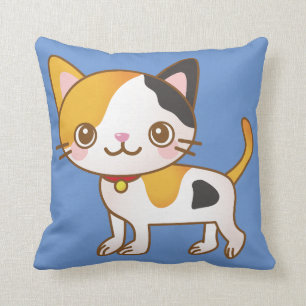 calico cat pillow