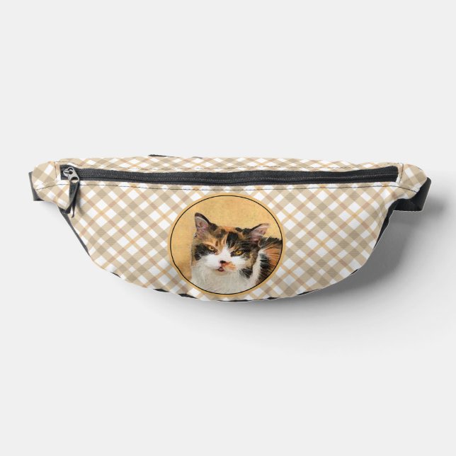 Calico Cat Portrait Peinture Cute Art Original (Poser)