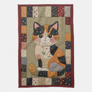 Calico Cat Quilt Kitchen Towel
