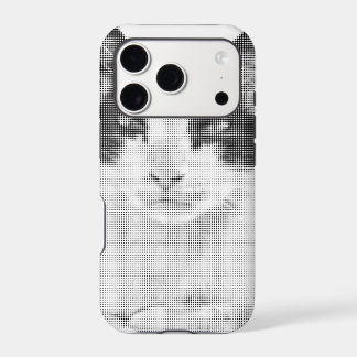 Calico Cat Retro Halftone