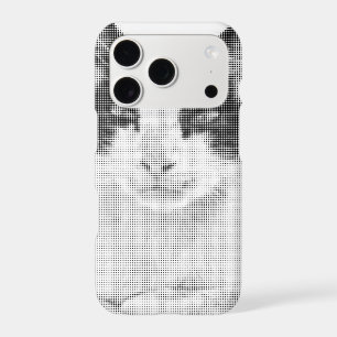 Calico Cat Retro Halftone