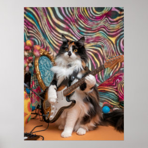 Calico Cat Rocker Poster