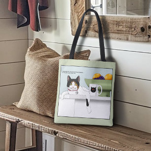 Calico Catitude Cat Kitchen Tote Bag