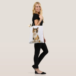 Calico Curiosity – Kitten with Colour Pop Ball Tote Bag