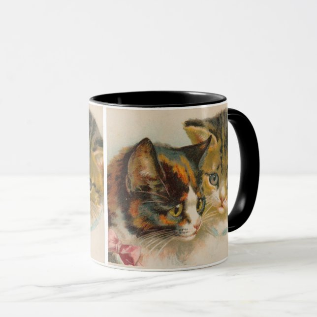 Calico et Tabby Kittens ・ H. Maguire ・ Mug (Devant droit)