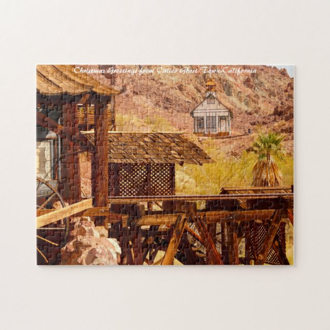 Calico Ghost Town California.Christmas Greetings Jigsaw Puzzle (Horizontal)