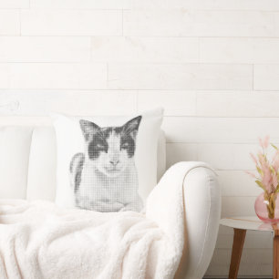 Calico Halftone Muse Throw Pillow