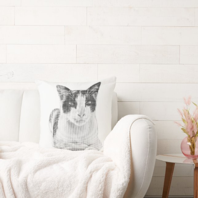 Calico Halftone Muse Throw Pillow (Couch)
