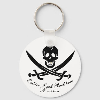 Calico Jack Nassau Pirate Flag Jolly Roger Keychain